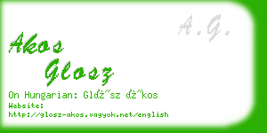 akos glosz business card